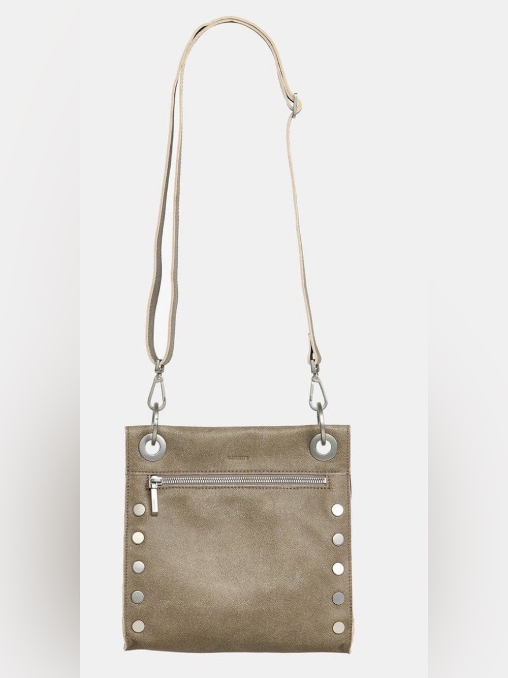 Hammitt Los Angeles Tony Crossbody Bag – Grey Leather with Rivets